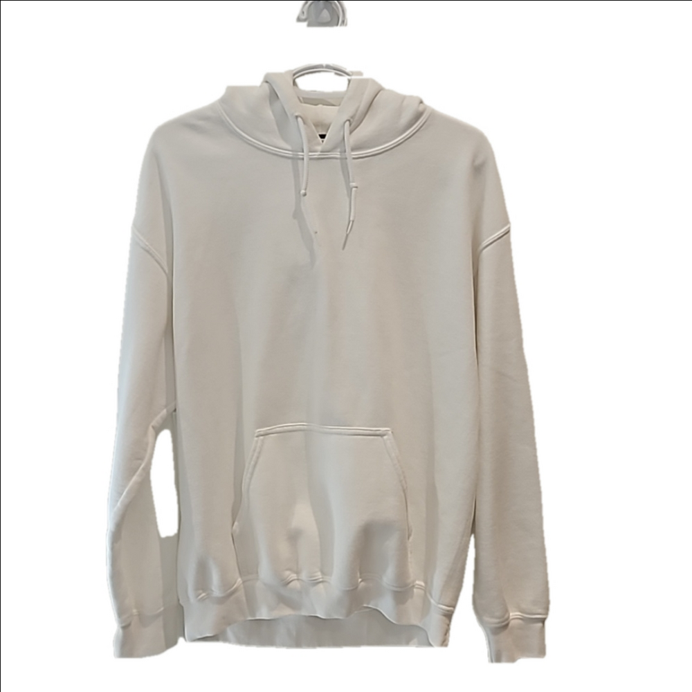 Topman Sweatshirt Hoodie White Men's Medium